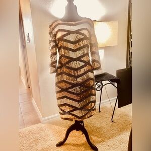 Signature by Sangria Black and
Blush Sequin Dress All sparkles &  party Perfect